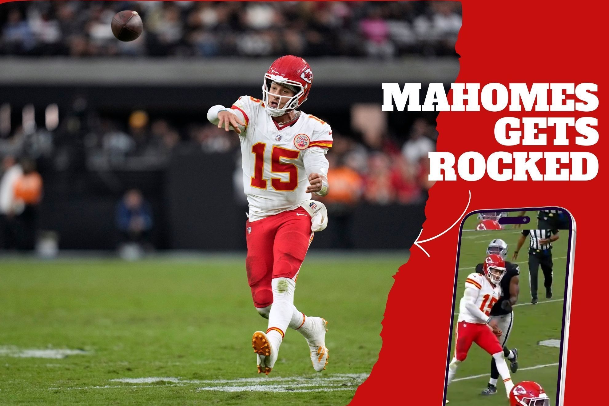 Patrick Mahomes gets rocked and takes a malicious hit intended to injure him