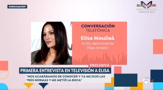 Elisa Moulia rompe su silencio tras su denuncia a Errejn: "Es un depredador sexual"