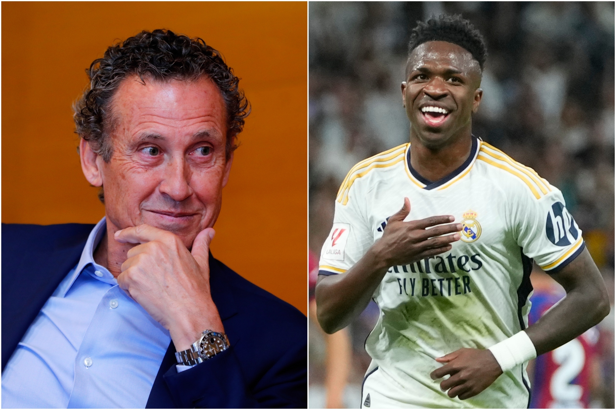 Jorge Valdano y Vinicius Junior en la imagen