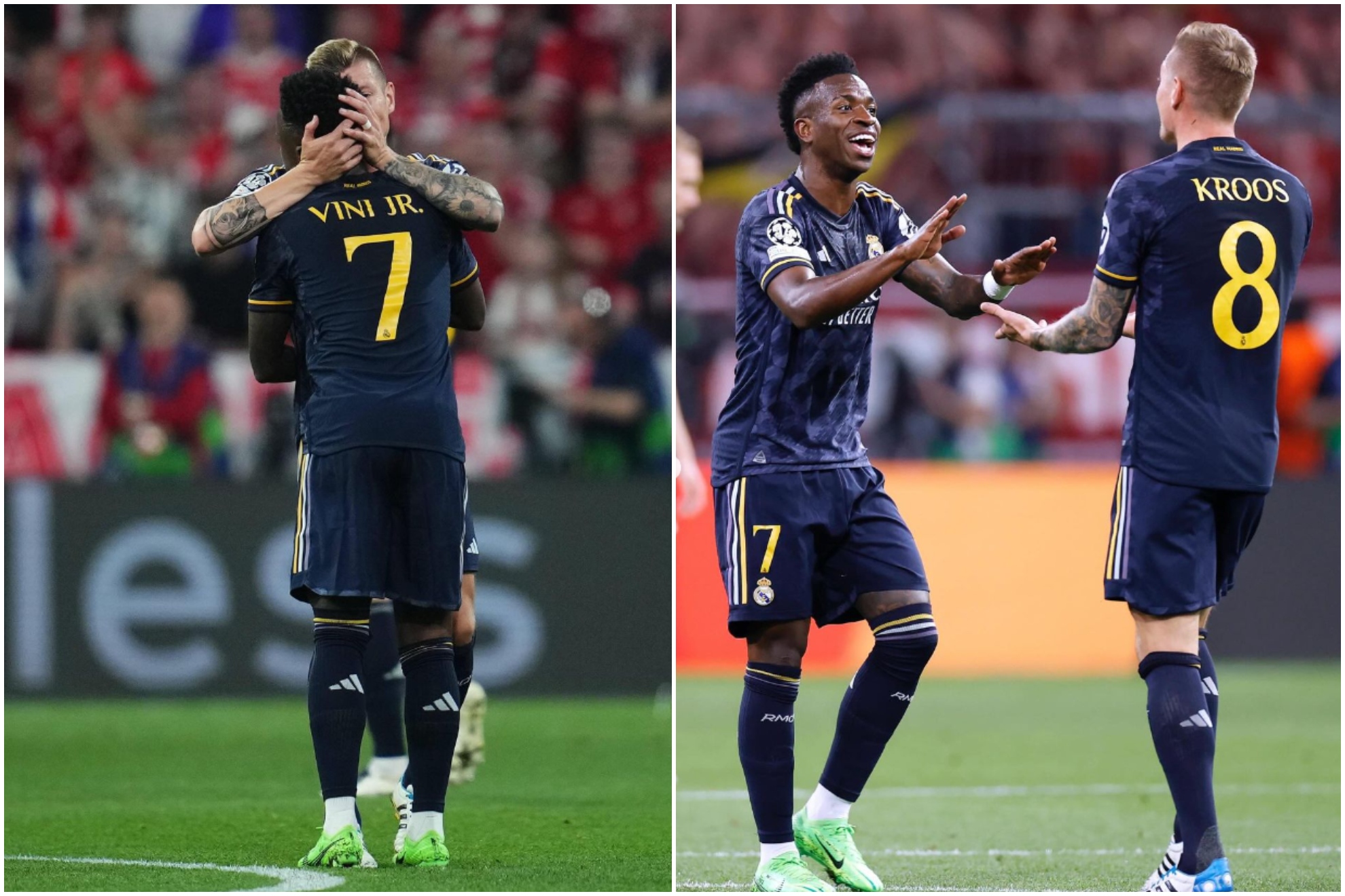 Kroos y Vinicius, en el Allianz