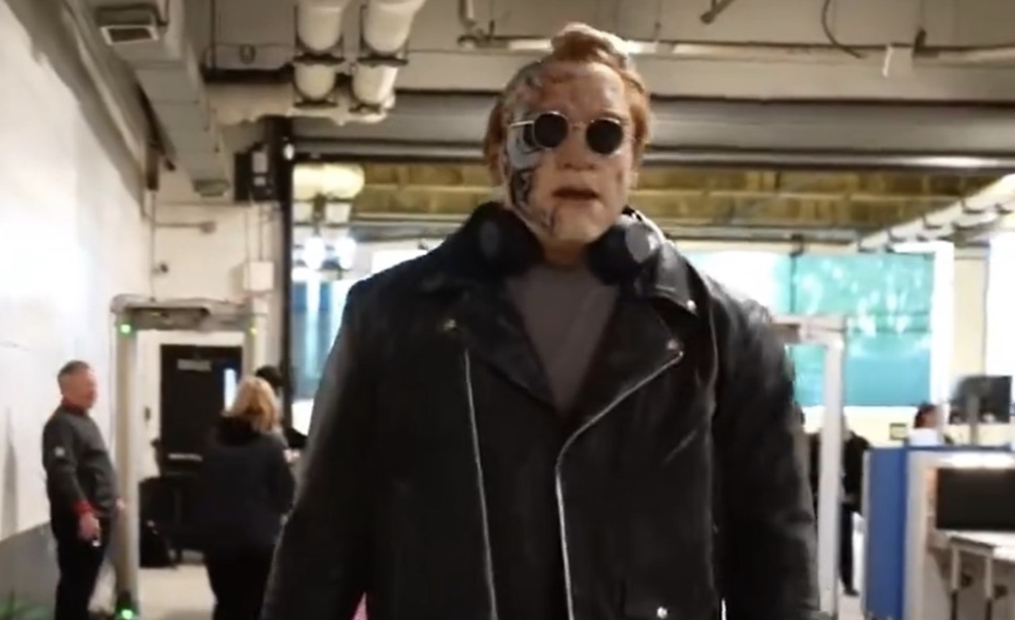 Myles Garrett dresses up as the Terminator